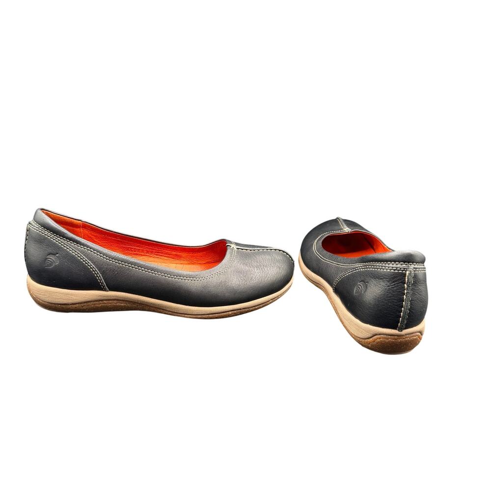 Acorn Black Leather Ballet Flats Comfort Shoes Women’s Size 9
